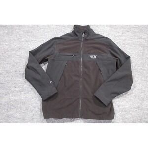 Mountain Hardwear Jacket Mens XL Airshield Black Softshell Fleece Lined Full Zip
